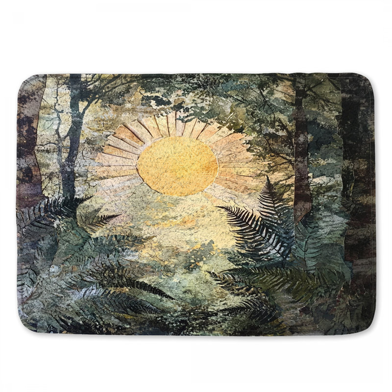 Sunlight Through Ferns Bath Mat, 24in W x 17in L