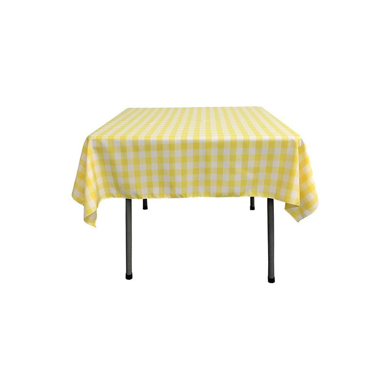 Nappes Gingham, Jaune, 48 po carré