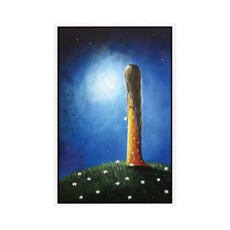 Blue Skies Ahead - Print on Canvas, 66.04 cm H x 45.72 cm W, White Framed