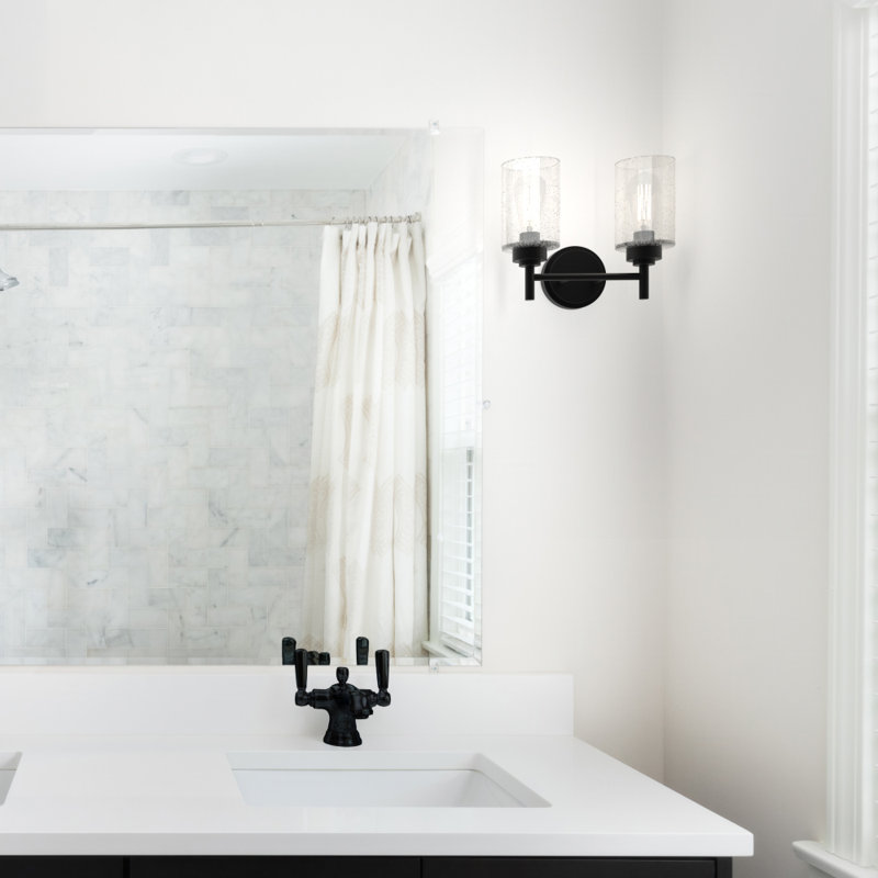 Éclairage pour salle de bain 2 lumières 5,25 po Wexton, Noir mat