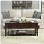 Table basse en noyer avec plateau relevable