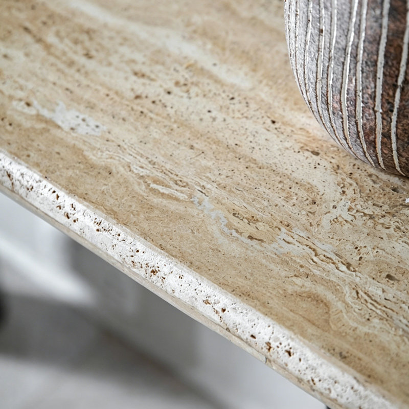 Console Wabi-Sabi Travertine, 29.9" H x 70.9" W x 14.2" D