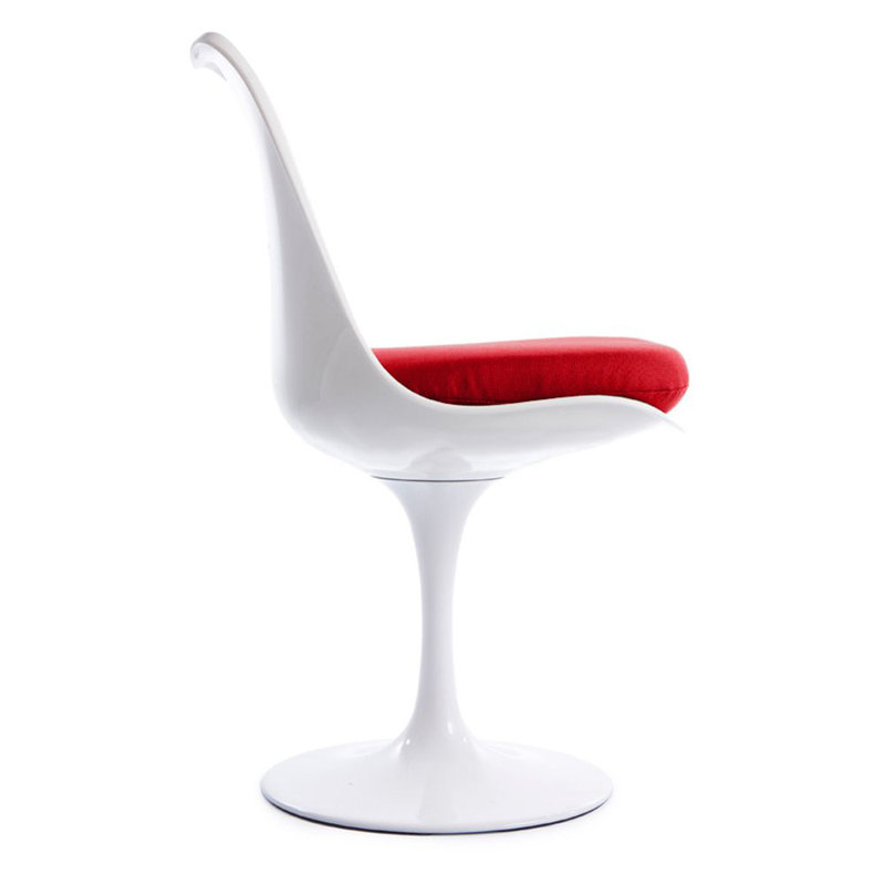Chaise de salle à manger pivotante moderne en plastique Virella (lot de 2), Rouge