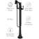 Rhen Single Handle Floor Mounted Freestanding Tub Filler Trim with with Handshower