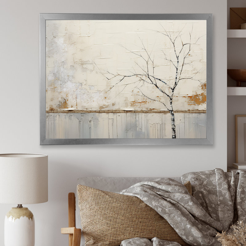 Simplicity Winter Dream III, H 16 po x l 32 po x P 1 po, Cadre simple argenté
