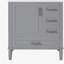 Meuble-lavabo de 30 po avec lavabo en céramique, porte à fermeture en douceur avec tablette intégrée, tiroir profond, tiroir standard, grand tiroir diviseur, grande armoire de rangement pour la salle de bain, design moderne et fonctionnel