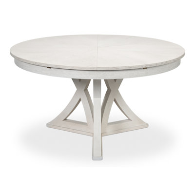 Casual Extendable Oak Round Solid Wood Dining Table