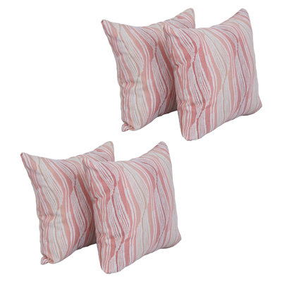 Coussins décoratifs en jacquard 17 po avec insertions (ensemble de 4)