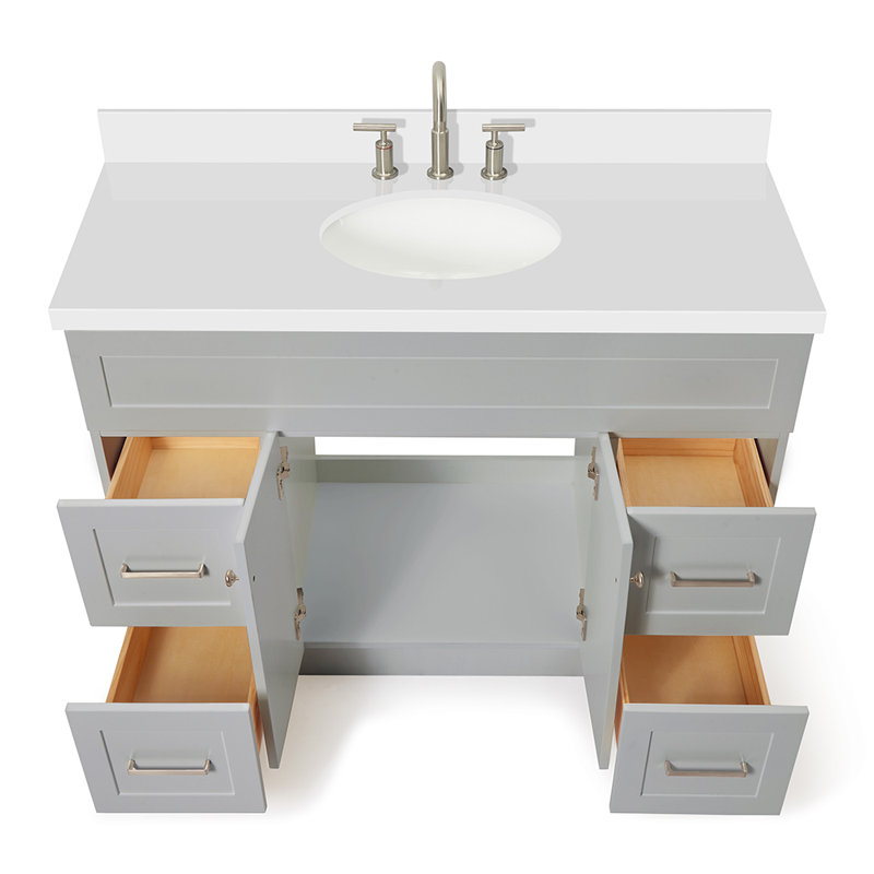 Ensemble de meuble-lavabo simple 49 po Abell, gris