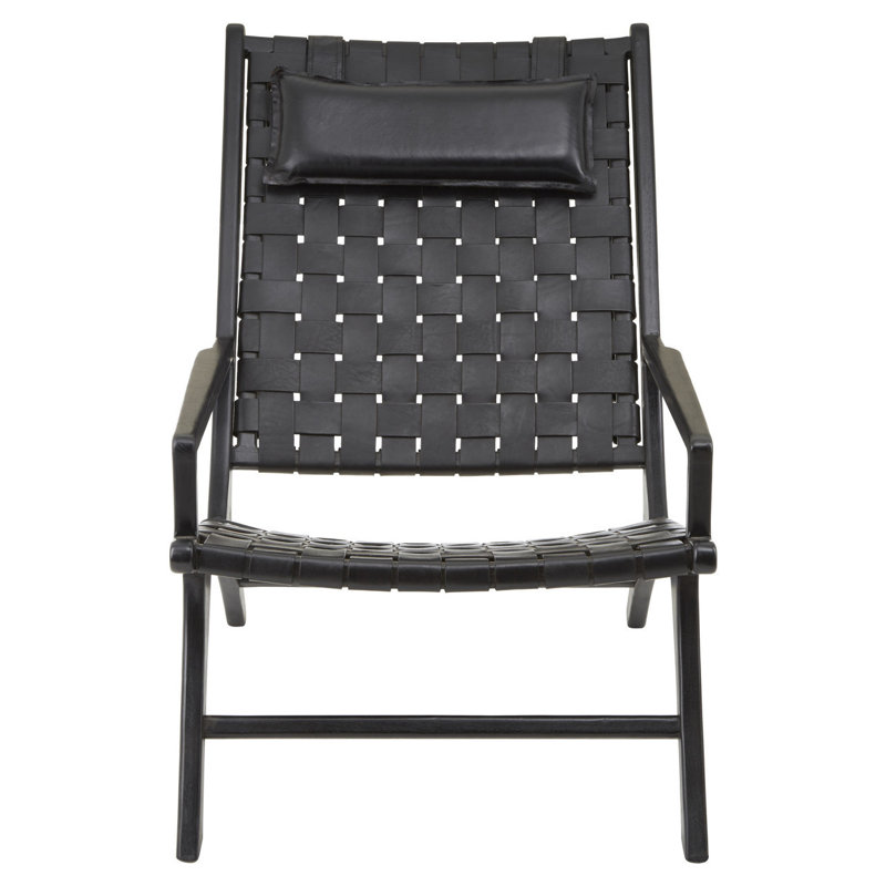 Pamella Leather Armchair, Black