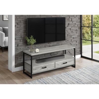 Tv Stand, 48 Inch, Console, Media Entertainment Center, Storage Drawers, Living Room, Bedroom,  Laminate Metal, Contemporary, Modern