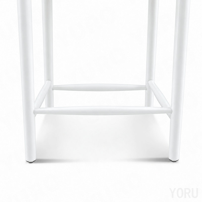 Tabouret de comptoir teint en blanc