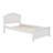 Wooden Platform Bed Featuring a Headboard