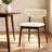 Modern Upholstered Dining Chair, Solid Wood Kitchen Chairs with Padded Seat and Back for Dining Room, Comfortable Design in Beige-1143643992