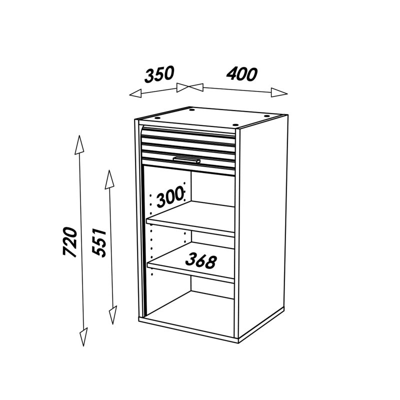 Atakan 72cm Kitchen Pantry, Black/Aluminum