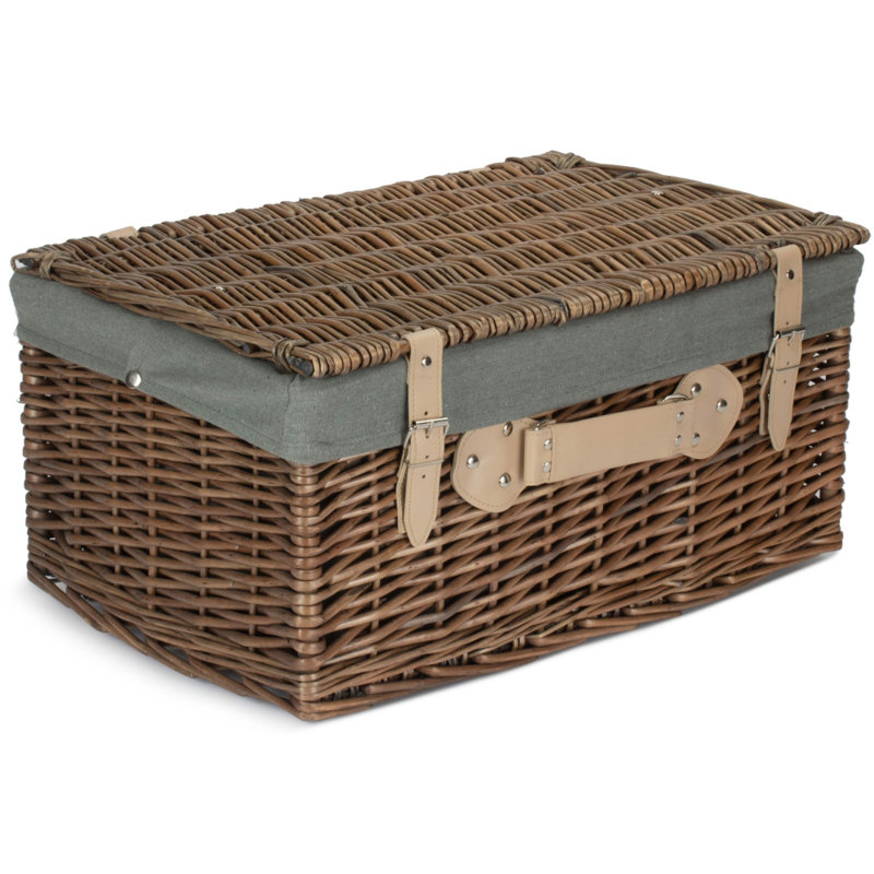 Bay Isle Home Wilow Decorative Basket, 4,462.50, 25" x 51" x 35", Antique Wash/Grey