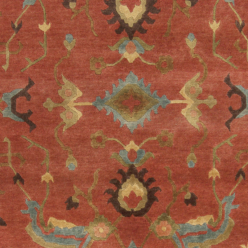 Anastacia Wool Floral Area Rug, Rectangle 2' x 3'