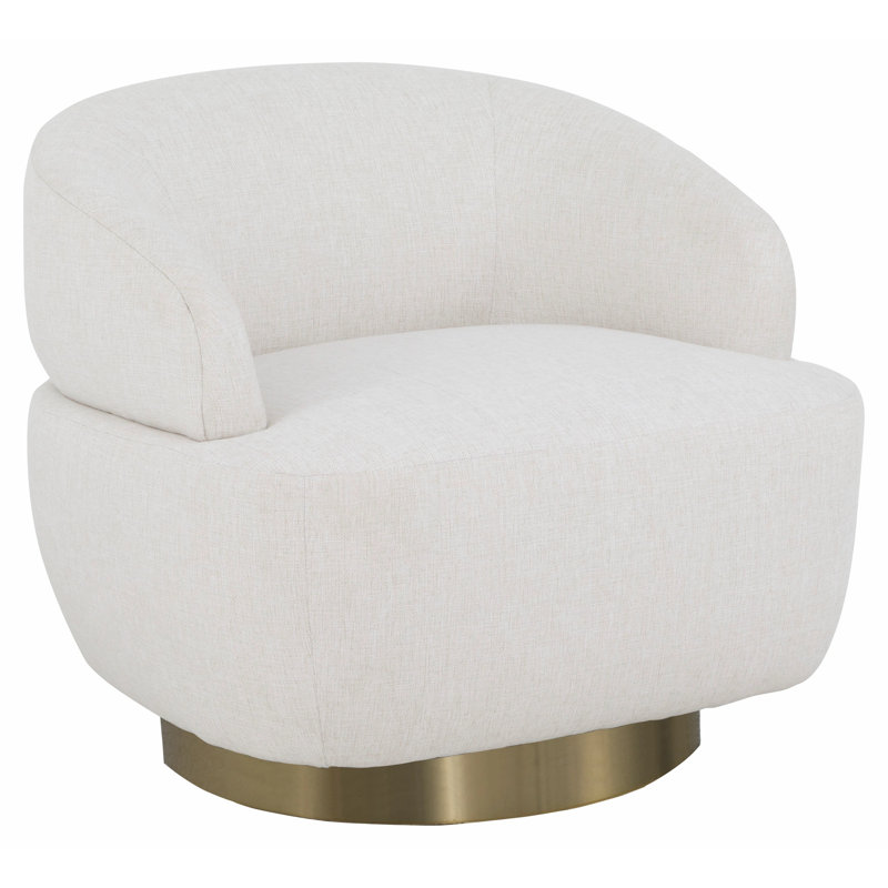 Chaise pivotante Jasper, Laiton brillant, Platine 3160