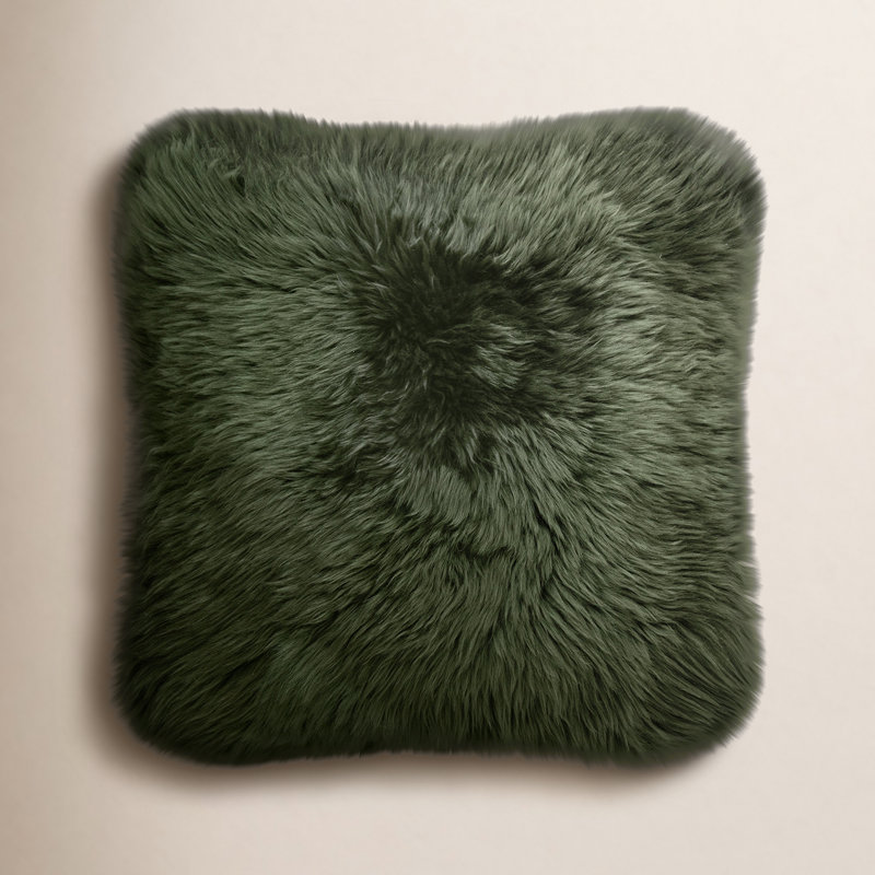 Fieldman Leather Reversible Throw Pillow, Cypress