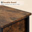 Industrial 2-Tier Bedside Table – Space-Saving Nightstand with Drawer & Open Shelf, Rustic Brown & Black Side Table for Bedroom, Living Room, Study-316197464-316197477-316197478