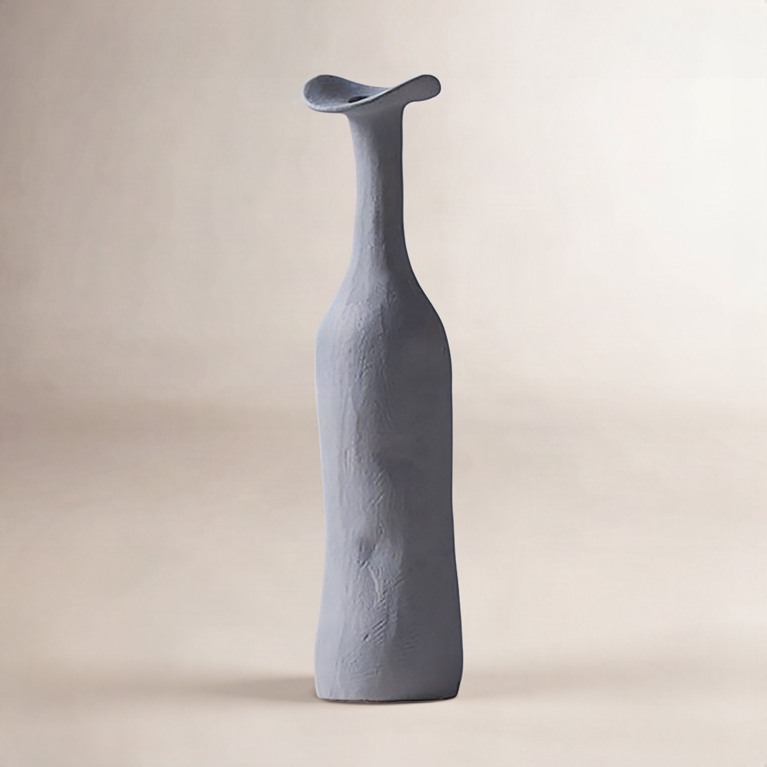 Paso Handmade Ceramic Table Vase, Blue, 13.19" H x 3.07" W x 3.07" D