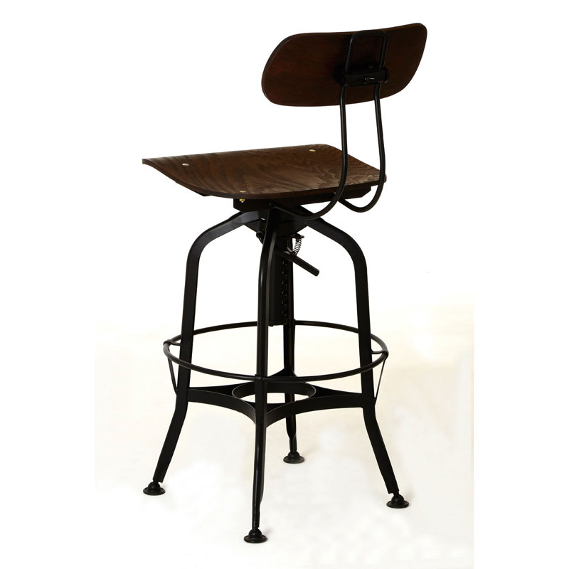 Shawmut Adjustable Height Counter Stool with Metal Frame