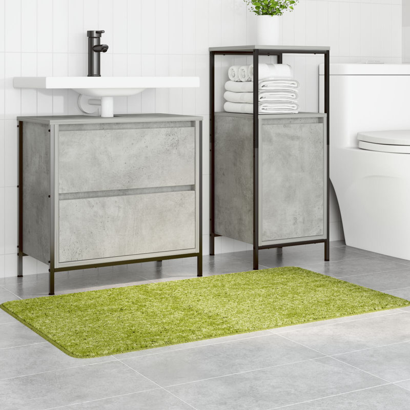 Bath Mat Rectangular Modern, 70cm, 120cm, Green