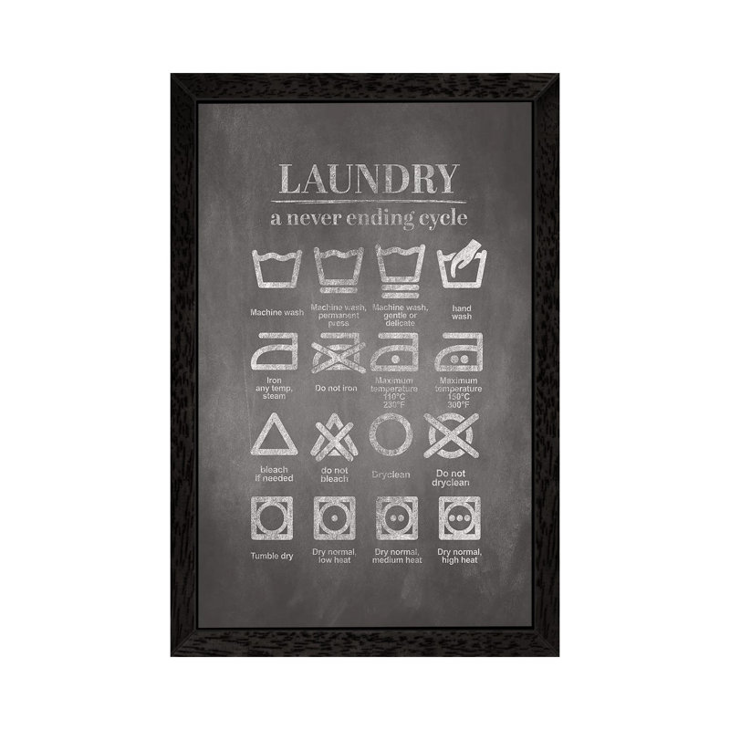Washing Cycle by Amanda Greenwood - Floater Frame Print on Canvas, Black Framed