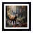 Stag In A Forest Realism - Single Picture Frame Print on Wood-418242873
