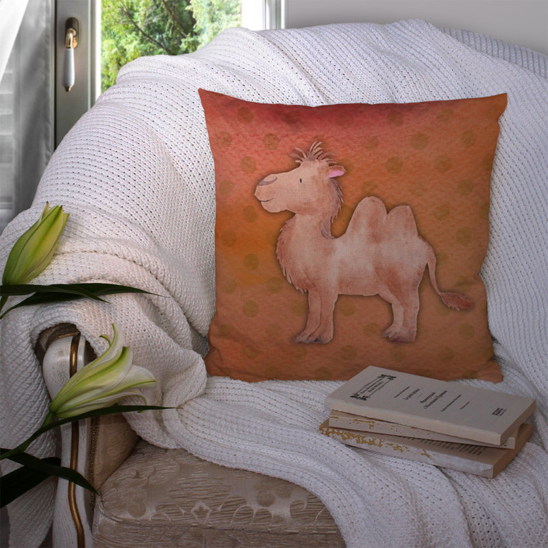 Coussin décoratif intérieur/extérieur en aquarelle polkadot, 14 po x 14 po