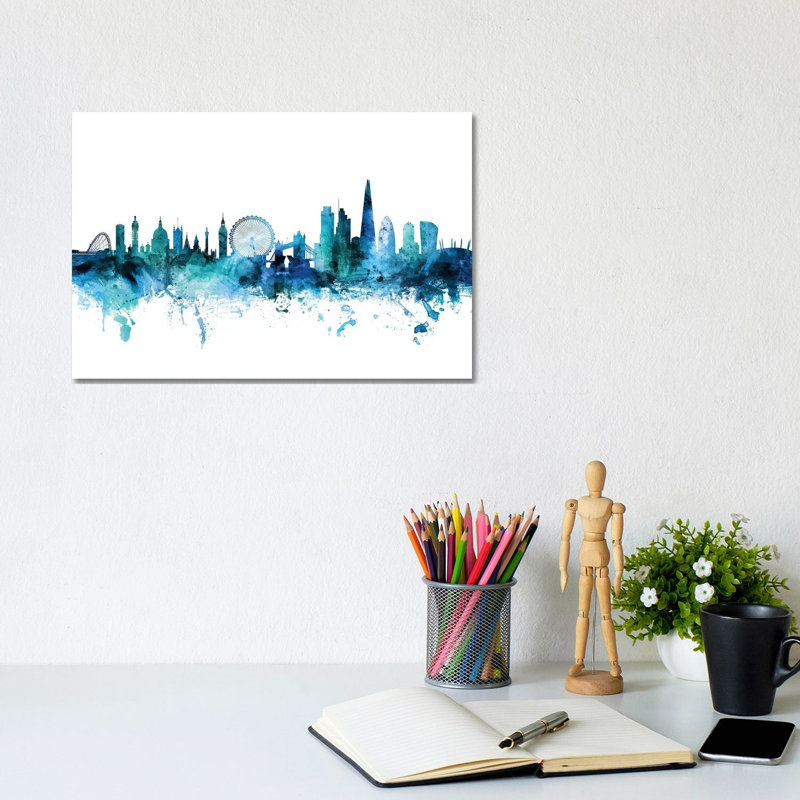 London, England Skyline by Michael Tompsett - Wrapped Canvas Gallery-Wrapped Canvas Giclée, 20.32 cm H x 30.48 cm W