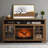 Levertis 55"W TV Media Stand w/Fireplace, KD Inserts Heater, Farmhouse Entertainment Center Console Table-440309337