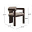 Fauteuil de salle à manger Lyddia de style néoclassique moderne, rembourré, avec structure en bois cannelé, largeur 60 cm (23,5 po).-135068429-135068433