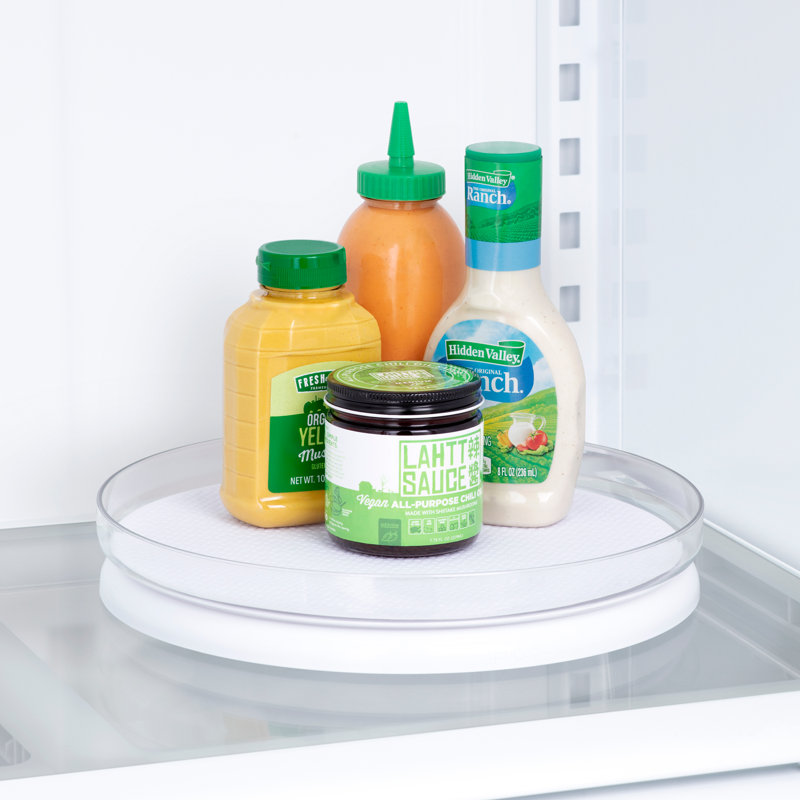 YouCopia® FridgeView Fridge Turntable & Mat, Rotating Lazy Susan Turntable for Fridge Storage