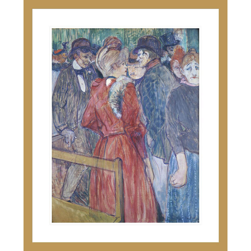 «At the Moulin de la Galette» par Henri de Toulouse-Lautrec, impression giclée encadrée, H 28,95 po x l 23,5 po