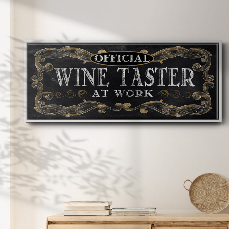 Dégustation de vin - toile encadrée, H 12 po x l 30 po