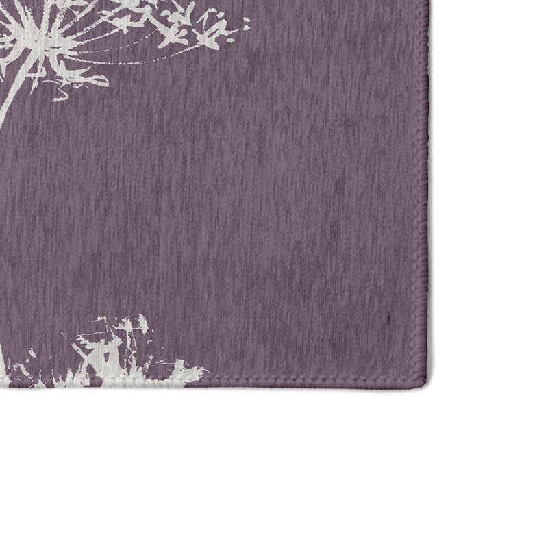 Alvordton Chenille Floral Indoor Rug, Rectangle 5' x 7'