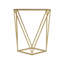 Creative Simple Glass Side Table,Gold+White Colour