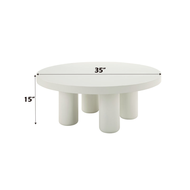 Loanna White Finish Coffee Table
