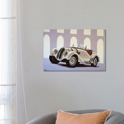 BMW 328 Roadster 1936 by Paul Meijering - Wrapped Canvas Print