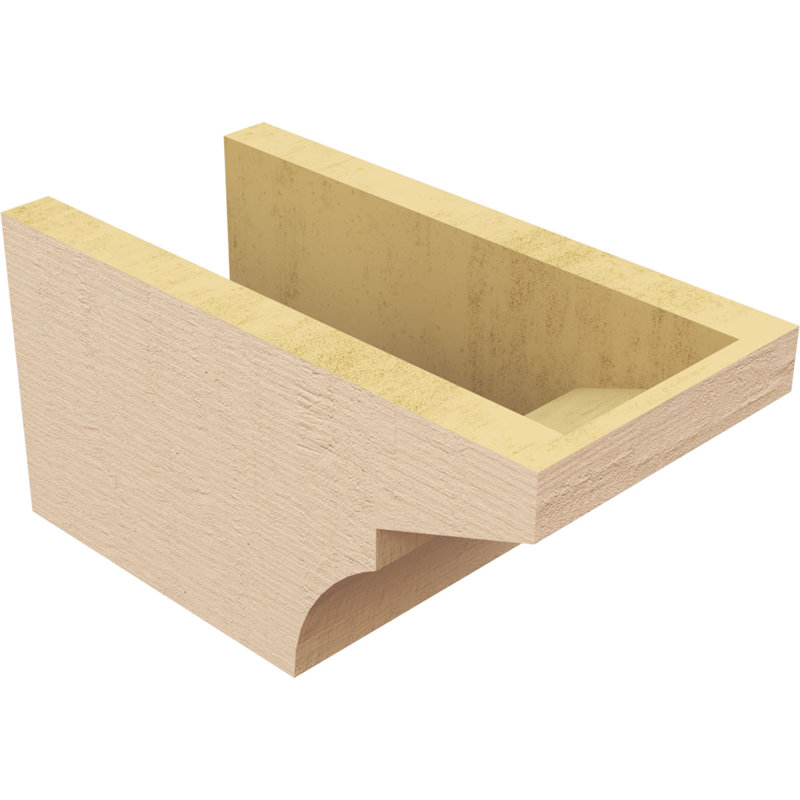 Monterey grain de bois TimberThane queue de chevron, brun clair apprêté, H 6 po x l 12 po x P 6 po