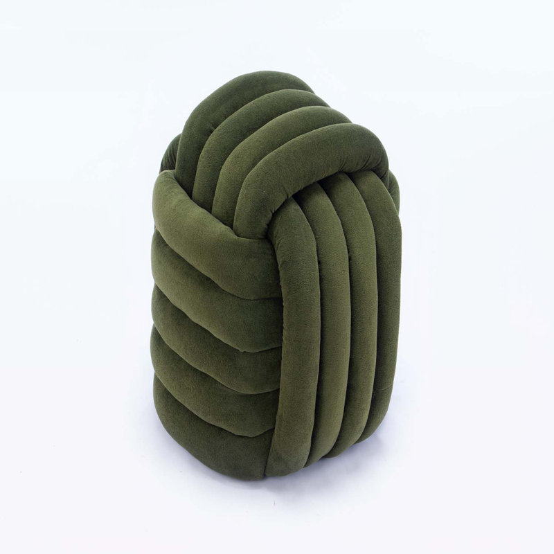 Repose-pieds confortable et élégant, Chenille verte