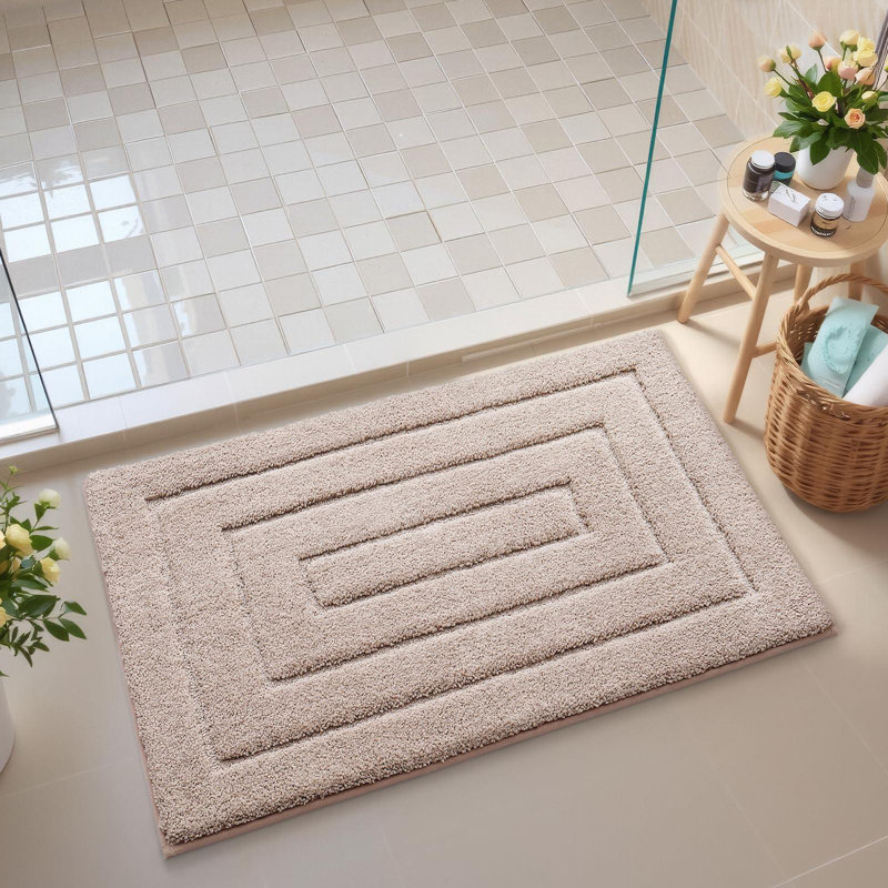 Tapis de salle de bain, L 36 po x l 24 po, Brun