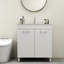 Single Bathroom Vanity with @Solid + Manufactured Top