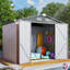 Remise de rangement en métal l 8 pi x P 5 pi avec base en métal