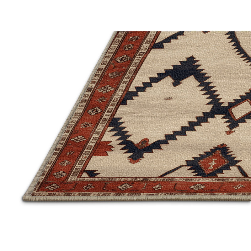 Tapis brun lavable à la machine, Rond 4 pi