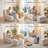 31.5" Bean Bag Lounge Chair With Ottoman-641931362