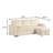 92.6" W Contemporary Sectional, Beige-1693634154