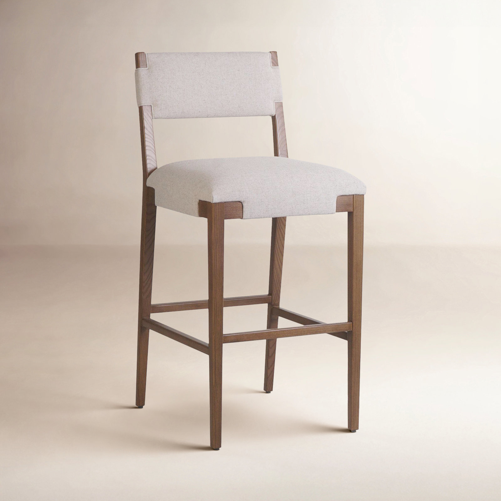 Bilbrey Bar and Counter Stool, Brown, Counter Stool (27.76" Seat Height), Cream Linen Blend