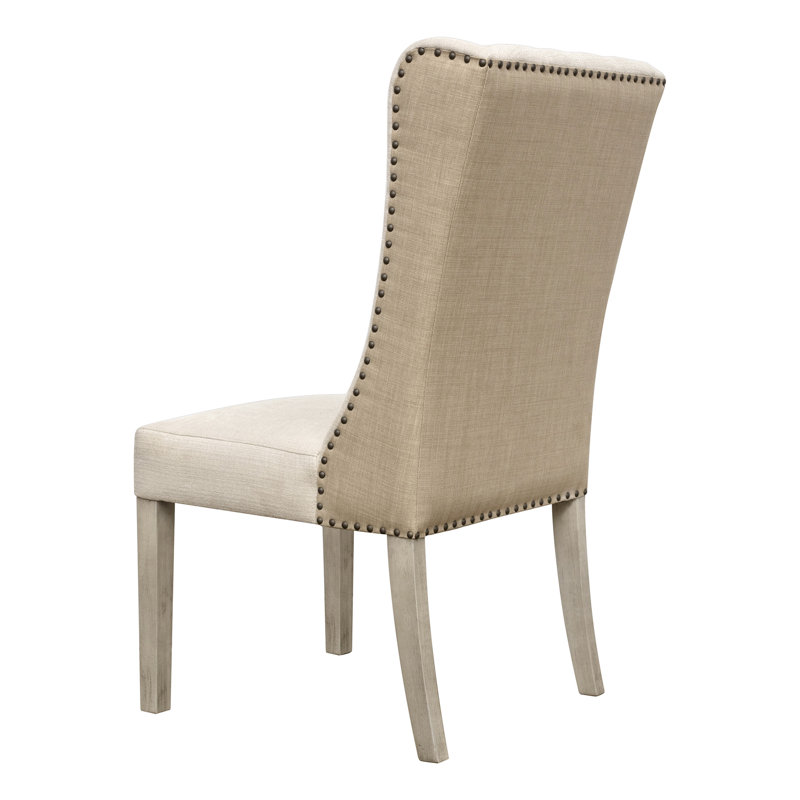 Diana 2-Toned Oatmeal Linen And Jute Dining Chair
